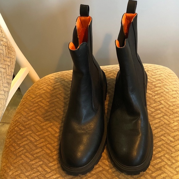 Vegan Leather Slip on Boots French Connection SZ 11 NEW - Picture 1 of 6
